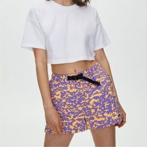 Aritzia | TNA | L | Purple & Orange Camo Mini Skirt